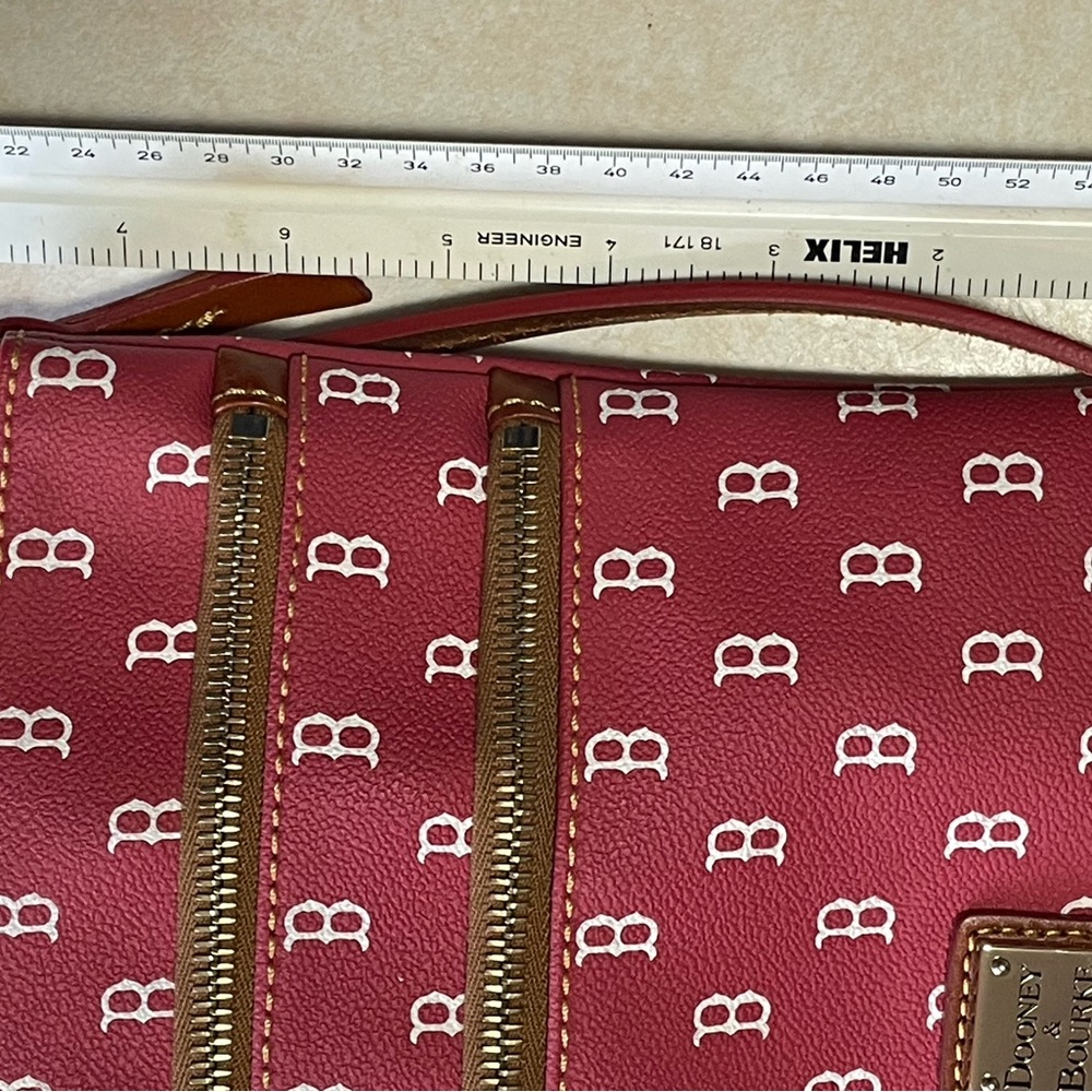 Dooney & Bourke Red Crossbody Bag with Geometric Pattern - Picture 7 of 12